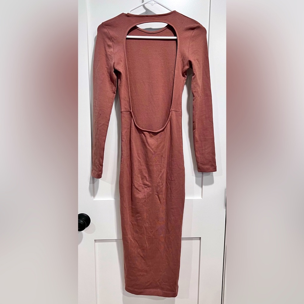 Zara open back dress small